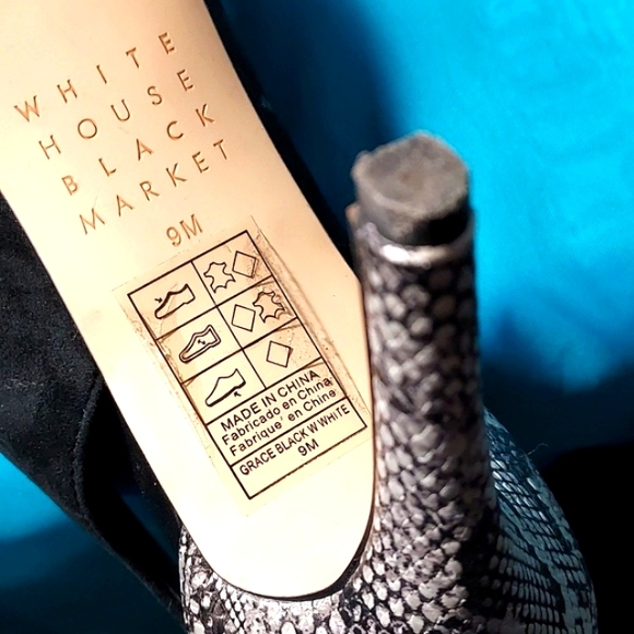 WHBM Leather pumps - Sz9. Suede and Snake pattern FINAL - Picture 8 of 12